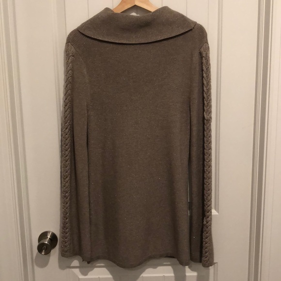 WHBM Cable-Front Cowlneck Pullover Sweater Large - Picture 7 of 11